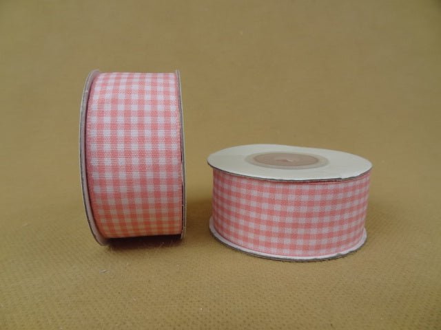 Florist Ribbon Checkered - Evergreen Silk Plants