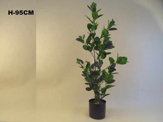 95cm Plant in Pot - Evergreen Silk Plants