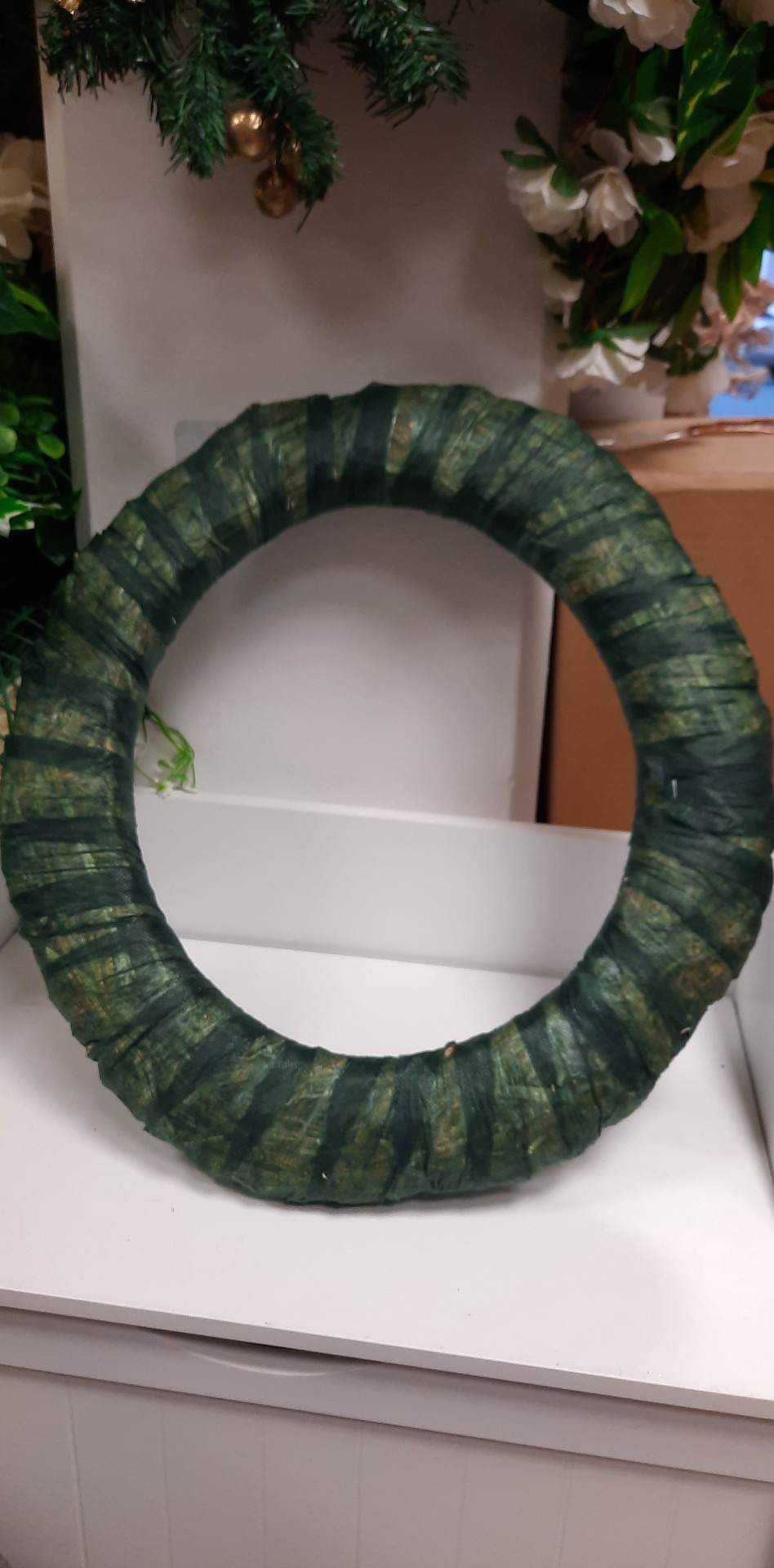 45cm Wrapped Straw Wreath Base